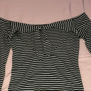 Fashion nova green and white body suit